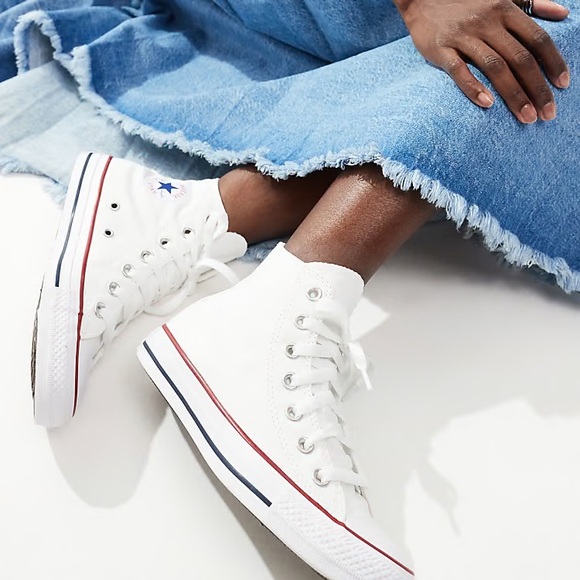 CONVERSE Chuck Taylor High-Top Sneakers White‎ womens 6 men’s 4 NWOB - Picture 3 of 8